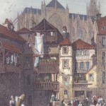View in Metz, gravure de Thomas Barber, 1832, d'après un dessin de Samuel Prout, 1819.